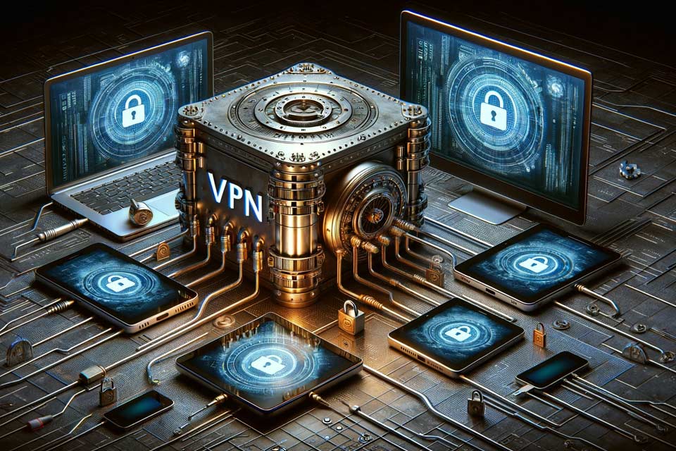 image illustrating the concept of privacy and data protection with a VPN